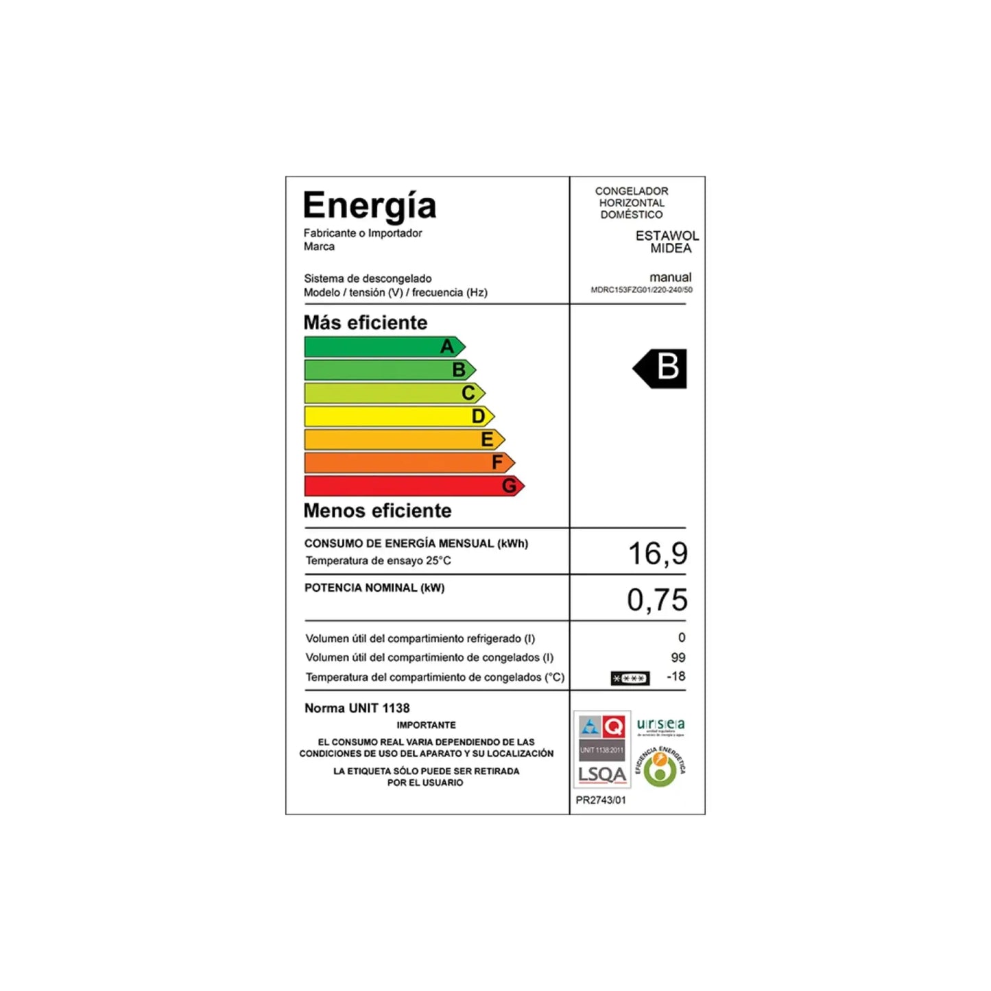 Freezer Midea Inverter